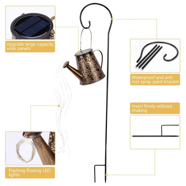 Quality 2700K Solar Kettle Light Hollow Garden Landscape Path String Light wholesale