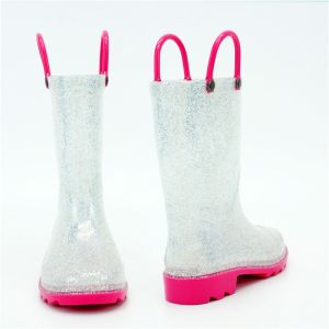 Mid Calf Short White Rain Boots With Handles 35EU