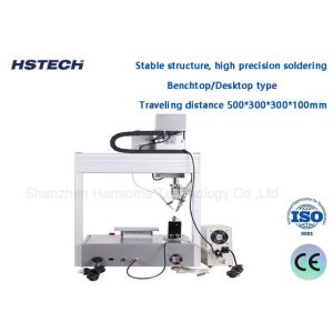 Signal Or Dual Working Station Tabletop Automatic Soldering Robot With Manual