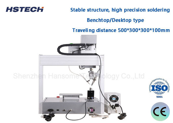 Cheap Signal Or Dual Working Station Tabletop Automatic Soldering Robot With Manual Programming for sale