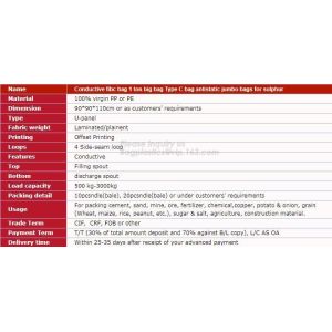 PP woven big bag/bulk bag/jumbo bag 1000kg,china factory woven polypropylene
