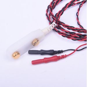 EMG Recording Bar Electrode 25mm Distance Colored White With Two Leads