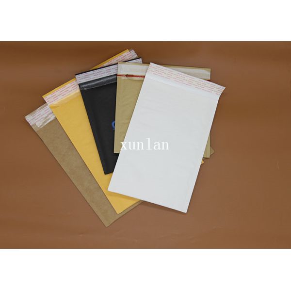 Quality Hard Tear Kraft Paper Bubble Mailers No Fading With 2 Sealing Sides wholesale