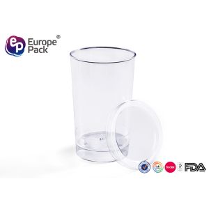 ISO9001 Clear Plastic Disposable Cups With Lids Custom Logo Printed