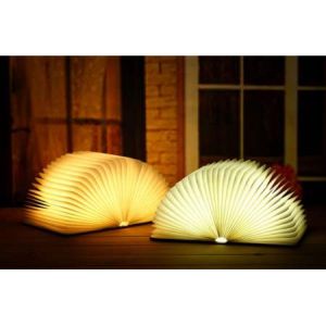 Led USB Charging Various Creative Shapes Wooden Book Lights Easy To Use