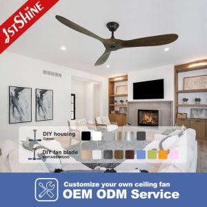 60 Inches White LED Ceiling Fan , Quiet DC Motor Modern Fan Light