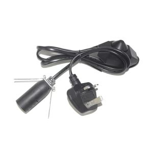 UK Plug E14 Bulb Holder Adapter with Adjustable Dimmer Switch