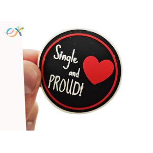Custom Logo Silicon Pvc Rubber 3d Patch Round Shape For Garment