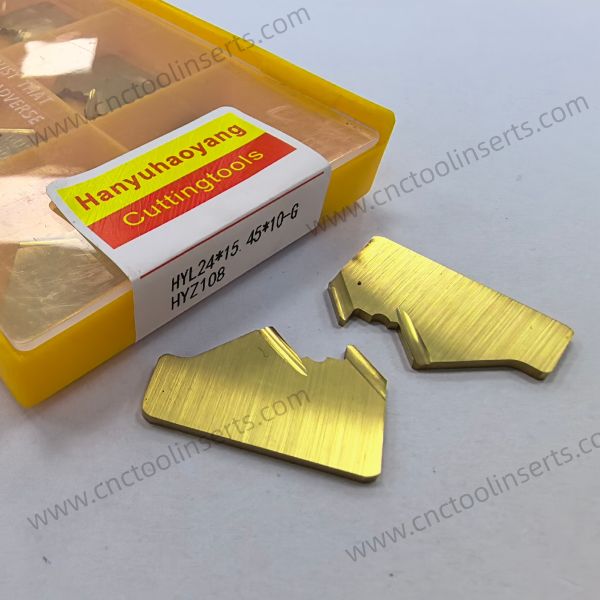 CNC Grooving Insert with PVD Coating HYL24*15.45*10-G HYZ108, Suitable for