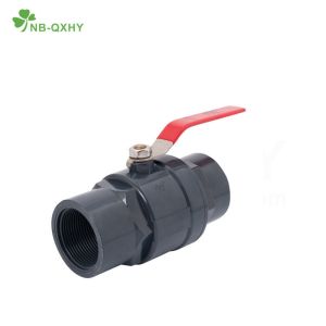 1/2" to 4" Socket Threaded PVC Two PCS Ball Valve with Ss Handle and 1 Piece Min
