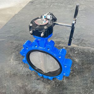 Turbine lug butterfly valve Lug type lockable ductile iron manual butterfly