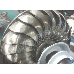 Small Impulse Turbine / Turgo Hydro Turbine With Stainless Steel Runner For