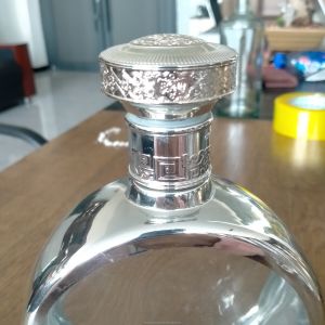 Custom Electroplating Electroplated Gold Empty Glass Bottle With Cork Cap for