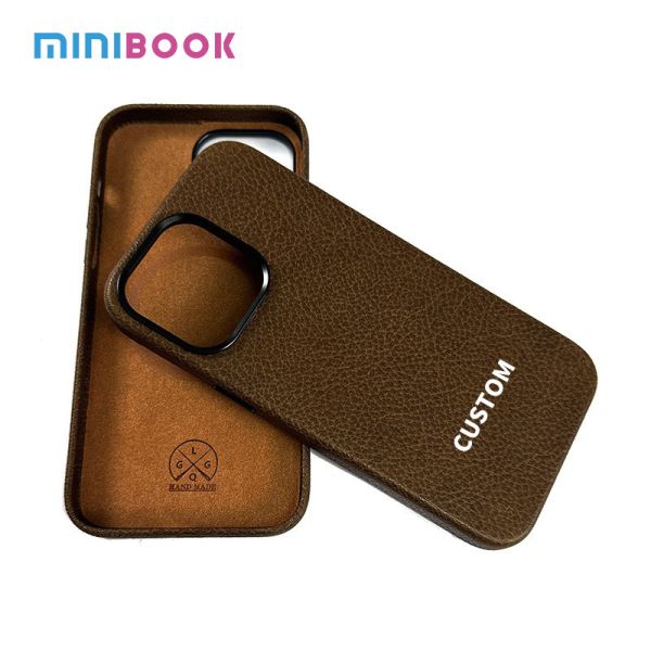 Top- Genuine Crazy Horse Leather Case for Apple iPhone 13/14/15 Compatible For