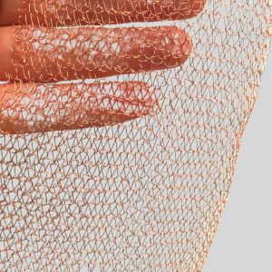 0.18Mm Copper Knitted Wire Mesh Rolls 5 Inch Width And 32 Ft Length