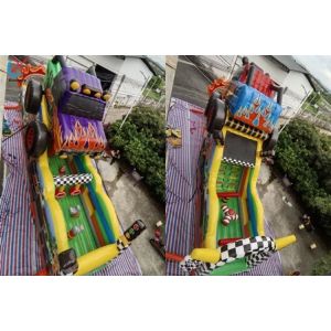 Commercial Giant Inflatable Obstacle Course Car Obstacle Course Bounce House