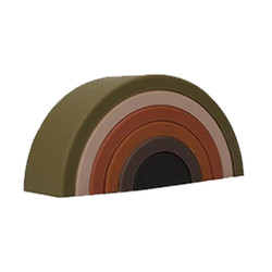 Customized Soft Silicone Toys Rainbow Stacking For Baby Educational