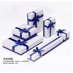 China Two piece paper boxes with bow on sale