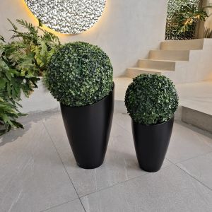 Modern Fiberglass Rectangular Flower Pots With Matte Finish