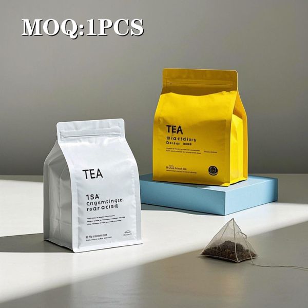 Eco-friendly Matte Black Kraft Paper Stand-up Pouch With Resealable Zipper And