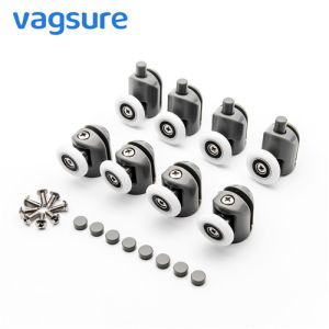 Height 3.4 / 4.2CM Oval Shower Door Rollers Runners Wheels With Top / Bottom