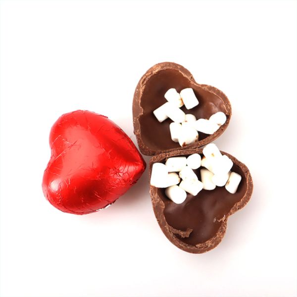 Quality Jiutai OEM Milk Chocolate Covered Marshmallows Heart Shape Bulk wholesale