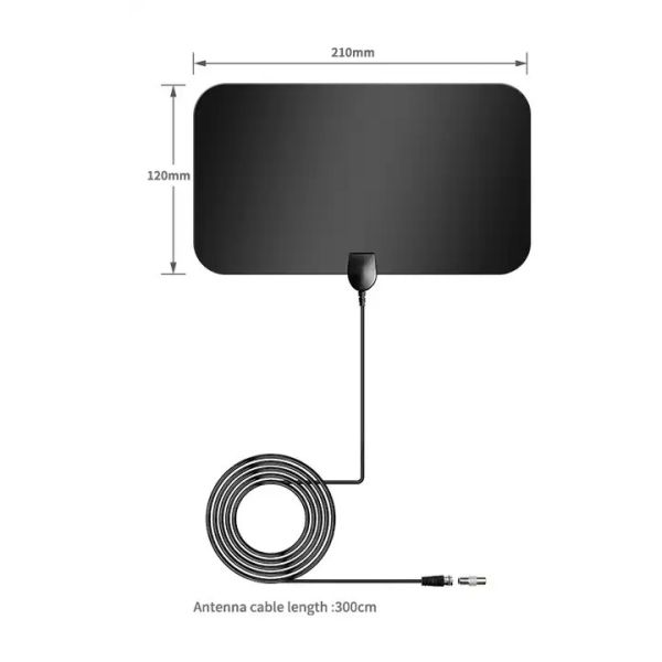 Indoor Dvb T2 For Smart Hdtv Digital TV Antenna Adhersive Mount 50 Ohm Input