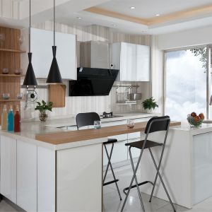 China White Custom Made Kitchen Cabinets Solid Wood Modular Kitchen Cabinets on sale
