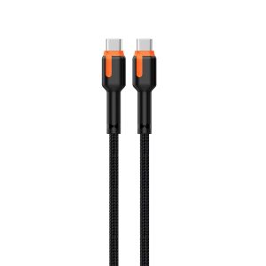 China CC60W / CL27W Black 3A Braided Charging Cable 1M / 2M Customized For Mobile Phone on sale