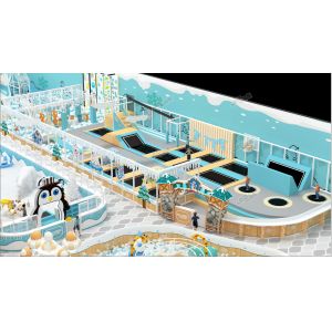1508 Squares Indoor Playground Equipment Cartoon Theme Indoor Play Centre