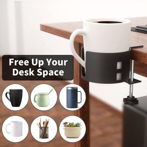 Sturdy Large Desk Cup Holder for Spill-Proof Tableware in Home Office Tolerance
