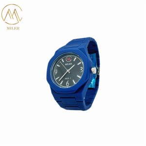 Classical Design Round Case Quartz Movement Wristwatch with Resin Strap for Kids