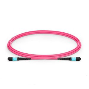 MPO /MTP Om4 50/125 8-Core Multimode Fiber Optic Cable LSZH Fiber Optic Patch