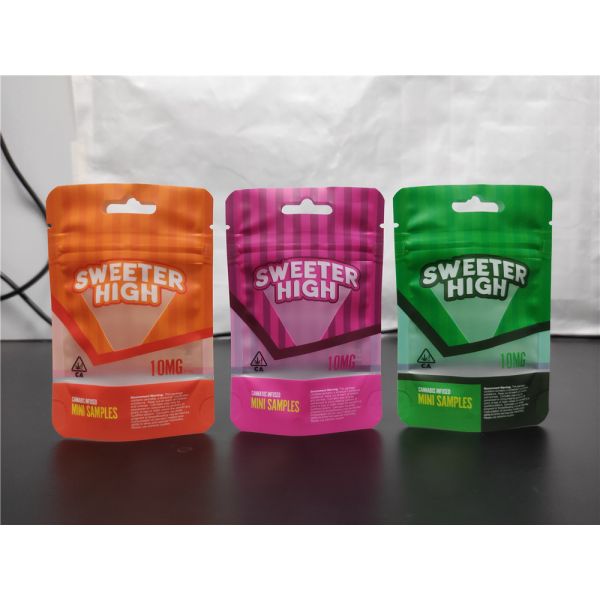 Quality CBD Candy Food Stand Up Mylar Bag Plastic Packaging Smell Proof wholesale