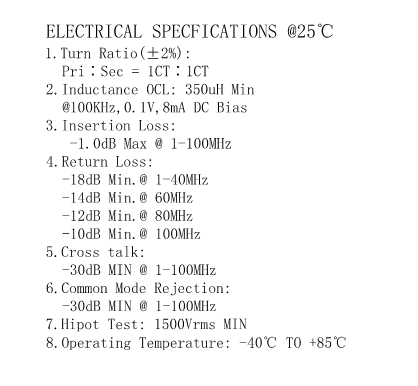 HFJV1-1G46-L12RL Equivalent Ethernet Connectors 1G EXT TEMP Vertical RJ45 MAG
