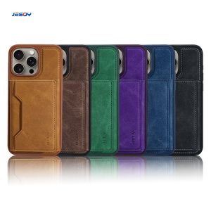 Magnetic Magsafe PU Leather Phone Case With For IPhone 16 15 Pro Max