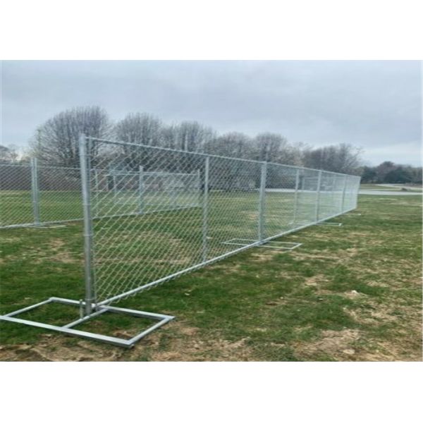 6x10ft Temporary Security Fencing Movable Chain Link With Feet