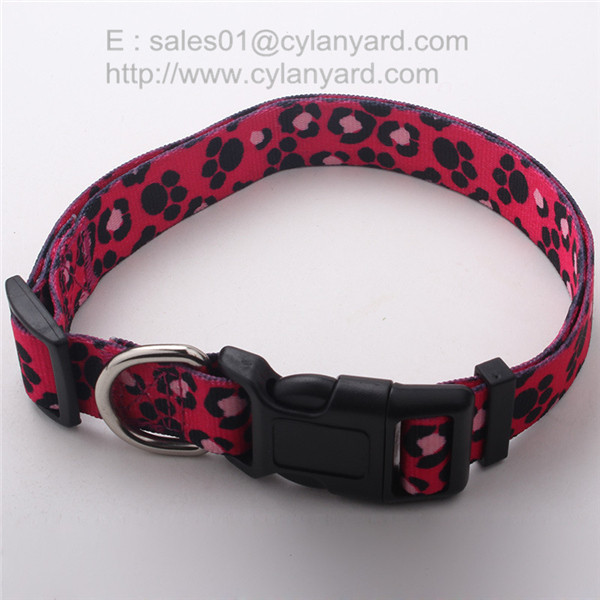 Quality Adjustable dog collar to prevent from too tight, sublimation ribbon pet collars, wholesale