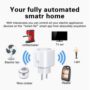 App Controlled Smart Plug Socket Voice Control Wifi Power Outlet CE