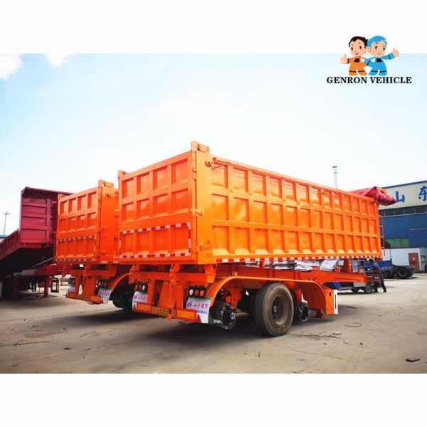 Used to Transport Stones 3 Axles 5 Axles 60Tons Rear Tipper Semi - Trailer