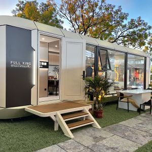 Comfort And Efficiency Mobile Space Capsule With Kitchen Customizable Ecocapsule