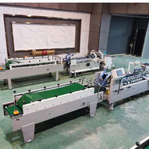 4-Channel Food Box Making Machine with Paper Cold Glue Applicators and High