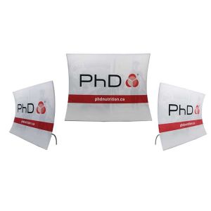 2.4m Width Fabric Pop Up Displays For Trade Show Optional Heavy Duty Base