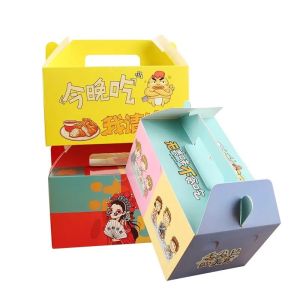 Embossing Paperboard Fried Chicken Containers Packaging Boxes Custom