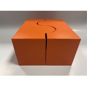 Cheap Orange Packaging Paper Gift Box FSC Rectangular Cardboard Box for sale