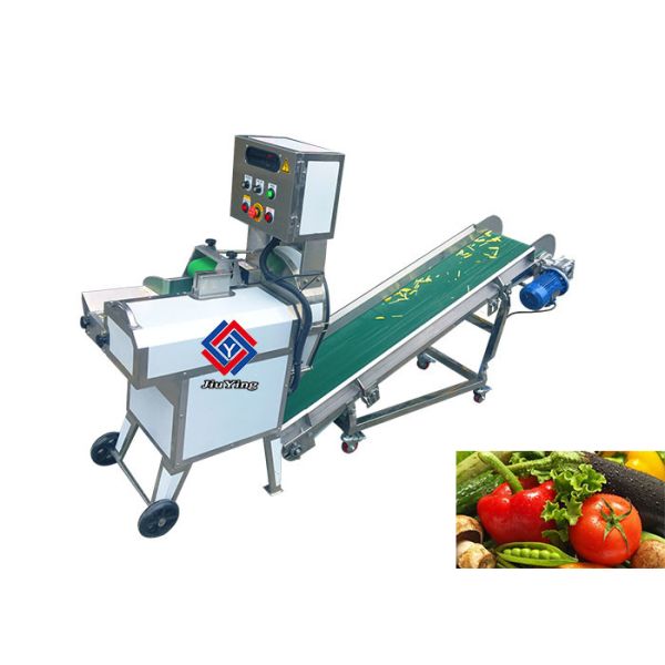 Quality Adjustable 60mm Commercial Cabbage Cutting Machine With Conveyor wholesale