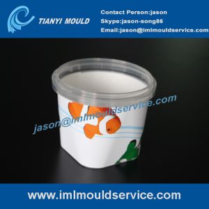 thin walled plastic container mould, thin wall PP box moulds, IML mould solution