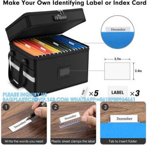 Reflective Strip Hanging Letter Size Fireproof Document Box Lockable Two Layer