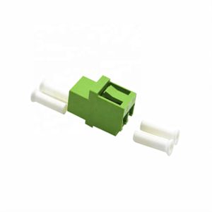 Cheap PC ABS Shell LC To LC Coupler Single Mode Green For FTTH FTTB FTTX Network for sale