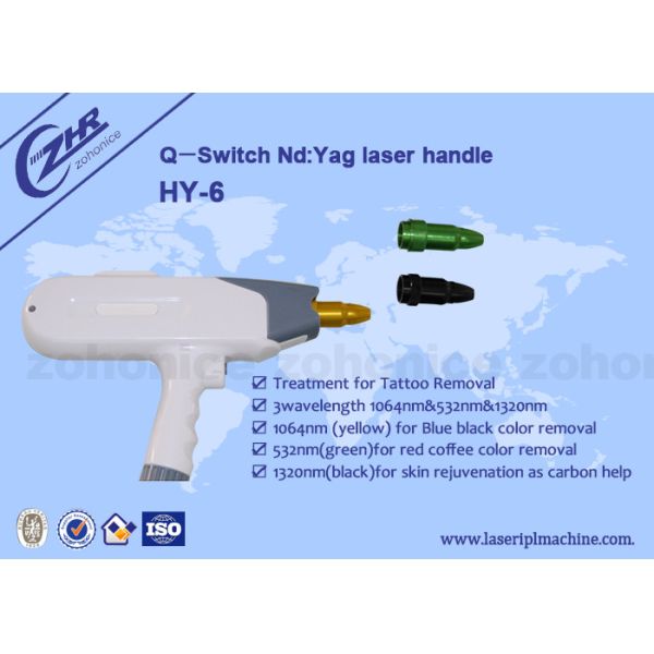 Quality 1064nm & 532nm Q - Switch ND YAG  Laser  Tattoo Removal Machine Handle wholesale